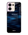 Shop Blue Rough Pastel Premium Glass Cover for Oppo Reno8 5G (Shock Proof, Scratch Resistant)-Front