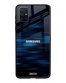 Shop Blue Rough Pastel Premium Glass Cover For Samsung Galaxy A71(Impact Resistant, Matte Finish)-Front