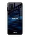 Shop Blue Rough Pastel Premium Glass Cover For Samsung Galaxy M51(Impact Resistant, Matte Finish)-Front