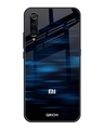 Shop Blue Rough Pastel Premium Glass Cover For Xiaomi Mi A3 (Impact Resistant, Matte Finish)-Front