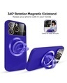 Shop Blue Silicon Magsafe Case with Stand for Apple iPhone 15 Pro Max-Full