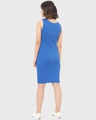 Shop Blue sleeveless bodycon Slim Fit Dress-Design