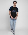 Shop Blue Vibes Half Sleeve Raglan T-Shirt Navy Blue-Black-Design