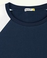 Shop Blue & White Half Sleeve Raglan T-Shirt