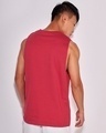 Shop Men's Bold Red Deep Armhole Oversized Vest-Design
