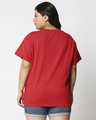 Shop Women's Red Plus Size Boyfriend T-shirt-Full