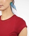 Shop Bold Red Cap Sleeve Plain T-Shirt Dress