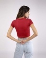 Shop Bold Red Crop Top T-Shirt-Design