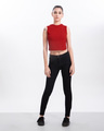 Shop Bold Red Cropped Tank Top-Full