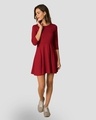 Shop Bold Red Flared Dress