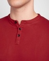 Shop Bold Red Full Sleeve Henley T-Shirt