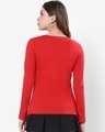 Shop Women's Red Henley Slim Fit T-shirt-Full