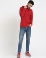 Shop Bold Red Full Sleeve Hoodie T-shirt-Full