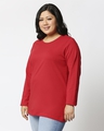 Shop Women's Bold Red Plus Size T-shirt-Design
