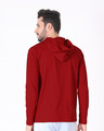 Shop Bold Red Full Sleeve Pocket Hoodie T-Shirt-Full