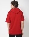 Shop Bold Red Half Sleeve Hoodie T-shirt-Design