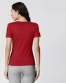 Shop Bold Red Jet Black Contrast Side Seam Panel Regular T-Shirt-Design