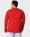 Shop Bold Red Plus Size Full Sleeve T-Shirt-Design