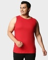 Shop Men's Red Plus Size Vest-Front