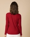 Shop Bold Red Scoop Neck Full Sleeve T-Shirt-Design