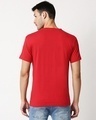Shop Bold Red V Neck Half Sleeve T-Shirt-Full