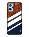 Shop Bold Stripes Printed Premium Glass Cover for Realme 9i (Shock Proof, Lightweight)-Front