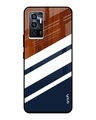 Shop Bold Stripes Printed Premium Glass Cover for Vivo V23e 5G (Shockproof, Light Weight)-Front