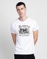 Shop Bong Connection Doodle Half Sleeve T-Shirt White-Front