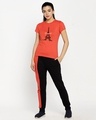 Shop Bonjour Paris Half Sleeve Printed Red T-Shirt-Full