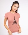 Shop Bonjour Paris Half Sleeve T-Shirt-Front
