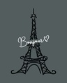 Shop Bonjour Paris Round Neck 3/4th Sleeve T-Shirt-Full