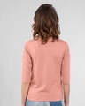 Shop Women's Pink Bonjour Paris Graphic Printed 3/4th Sleeve Slim Fit T-shirt-Design