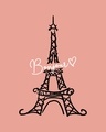 Shop Women's Pink Bonjour Paris Graphic Printed 3/4th Sleeve Slim Fit T-shirt