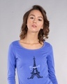 Shop Bonjour Paris Scoop Neck Full Sleeve T-Shirt-Front
