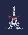 Shop Bonjour Paris Varsity Half Sleeve T-shirt-Full