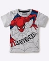 Shop Boys Grey Spider Man Graphic Printed T Shirt-Front