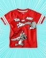 Shop Boys Red Tom Jerry Graphic Printed T Shirt-Front