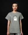 Shop Boo Cares Boyfriend T-Shirt-Front