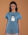 Shop Boo Cares Boyfriend T-Shirt-Front