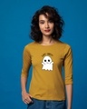 Shop Boo Cares Round Neck 3/4th Sleeve T-Shirt-Front