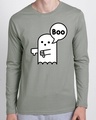 Shop BOO Full Sleeve T-Shirt Meteor Grey-Front
