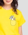 Shop Boo Pocket Stripe Boyfriend T-Shirt-Front