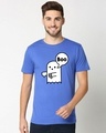 Shop BOOBOO Half Sleeve T-Shirt Dazzling Blue-Front