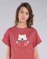 Shop Book Bear Boyfriend T-Shirt-Front
