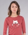 Shop Book Bear Round Neck 3/4th Sleeve T-Shirt-Front