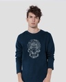 Shop Boombox Skull Full Sleeve T-Shirt-Front