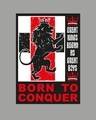 Shop Born To Conquer Full Sleeve T-Shirt Meteor Grey