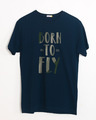 Shop Born To Fly Half Sleeve T-Shirt-Front