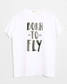 Shop Born To Fly Half Sleeve T-Shirt-Front