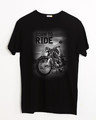 Shop Born To Ride Half Sleeve T-Shirt-Front